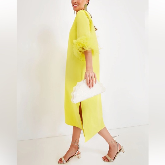 Citron Feather Jamie Dress Tuckernuck NEW - Picture 4 of 13